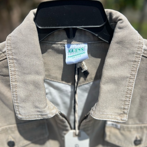NWT Unisex Guess Oversized Canvas Cargo Jacket - Picture 3 of 9